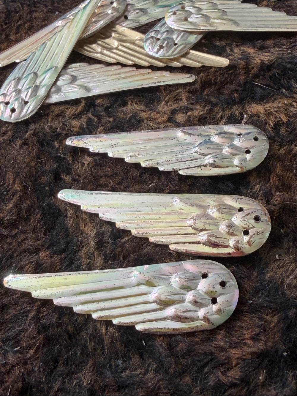 1930’s angel wing sequins allegedly from France. I acquired them in 1984